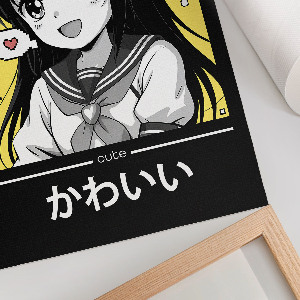 Dekoracyjny plakat ścienny Kawai anime