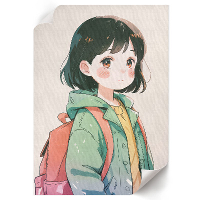 Dekoracyjny plakat ścienny Dziewczynka anime