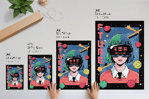 Plakat dekoracyjny Future anime