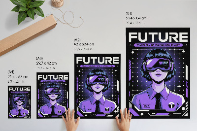 Dekoracyjny plakat ścienny Futurystyczna wizja