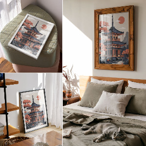 Plakat premium Świątynia w Japonii