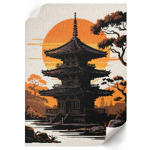 Dekoracyjny plakat ścienny Orientalna świątynia