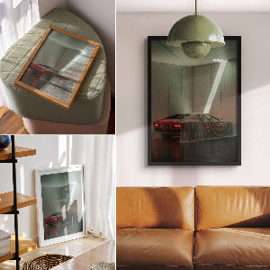 Dekoracyjny plakat ścienny Zasłonięty samochód