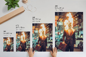 Wydruk na płótnie Płonący człowiek