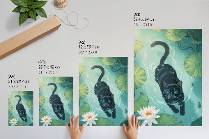 Grafika na ścianę Kotek w wodzie