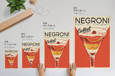 Dekoracyjny plakat ścienny Vintage koktajl