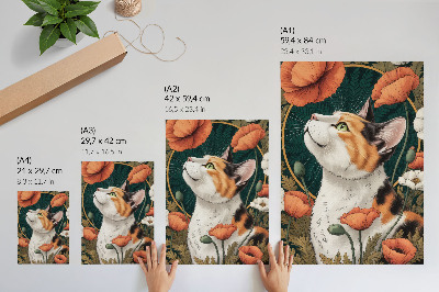 Grafika na ścianę Kocia magia