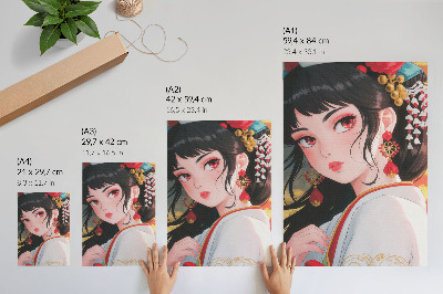 Dekoracyjny plakat ścienny Spojrzenie anime