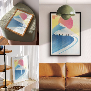 Grafika na ścianę Górski plakat