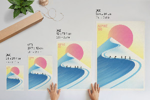 Grafika na ścianę Górski plakat