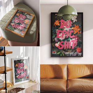 Plakat premium Do epix shit, kwiaty