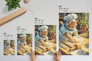 Dekoracyjny plakat ścienny Kot kucharz