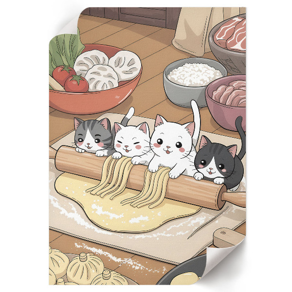 Dekoracyjny plakat ścienny Koty w kuchni