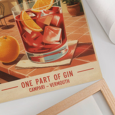 Dekoracyjny plakat ścienny Negroni napój