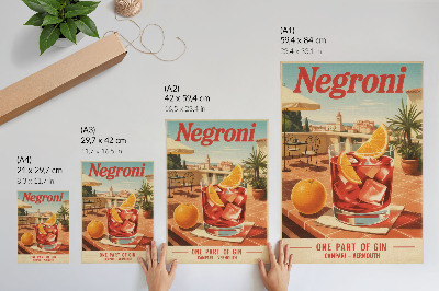 Dekoracyjny plakat ścienny Negroni napój