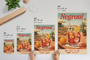 Dekoracyjny plakat ścienny Negroni napój