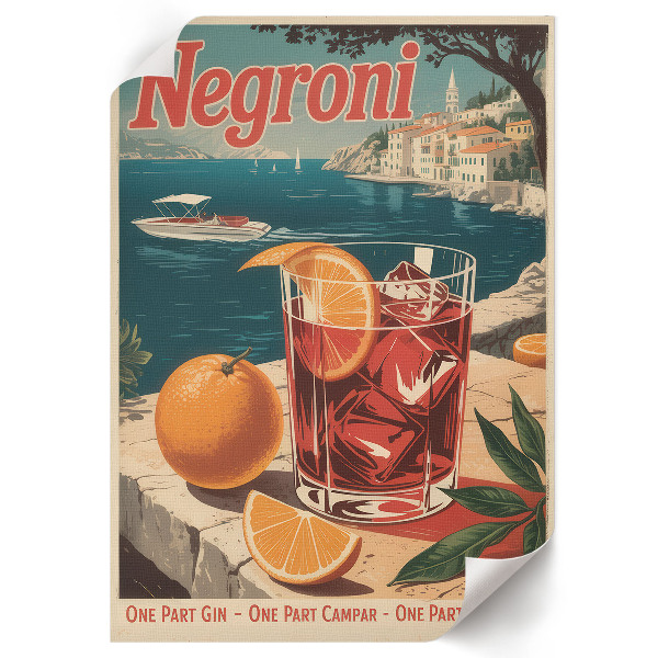 Grafika na ścianę Negroni plakat