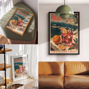 Grafika na ścianę Negroni plakat