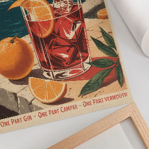 Grafika na ścianę Negroni plakat