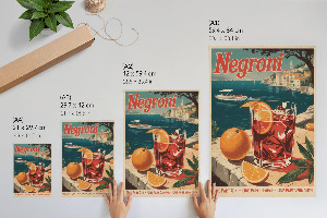Grafika na ścianę Negroni plakat