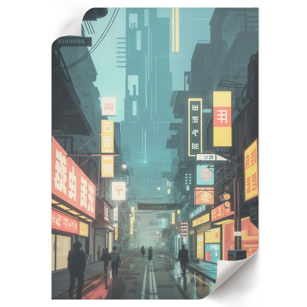 Wydruk na płótnie Miejskie neony