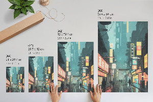 Wydruk na płótnie Miejskie neony