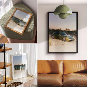 Plakat premium Zielony pojazd