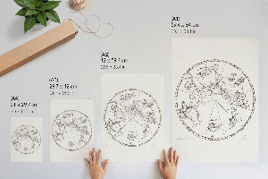 Grafika na ścianę Południowa półkula globusa