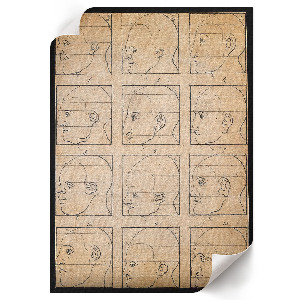 Grafika na ścianę Dwanaście profili