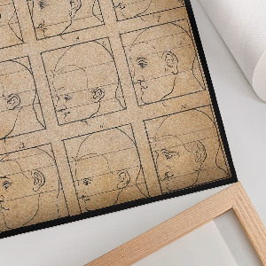 Grafika na ścianę Dwanaście profili