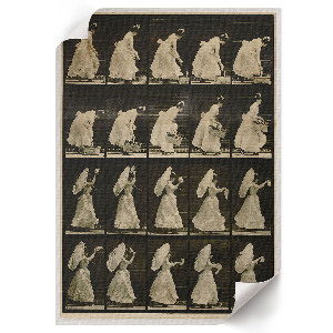 Dekoracyjny plakat ścienny Kobieta z koszem