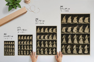 Dekoracyjny plakat ścienny Kobieta z koszem