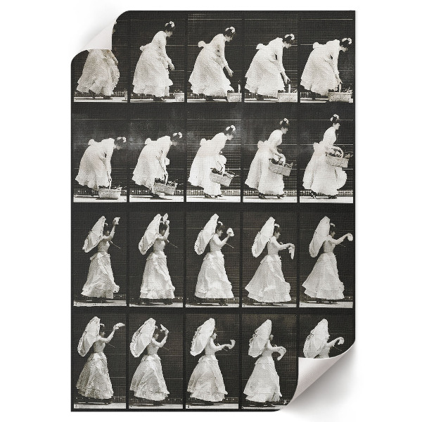 Grafika na ścianę Kobieta z koszem