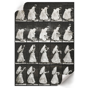 Grafika na ścianę Kobieta z koszem