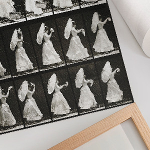 Grafika na ścianę Kobieta z koszem