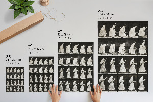 Grafika na ścianę Kobieta z koszem