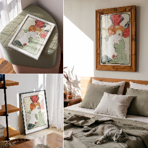 Dekoracyjny plakat ścienny Popiersie panny Lender