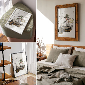 Dekoracyjny plakat ścienny Stolik herbaciany