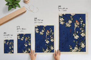 Dekoracyjny plakat ścienny Rudzik na gałęzi