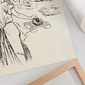 Grafika na ścianę Praczki