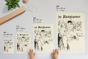 Grafika na ścianę Praczki