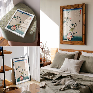 Dekoracyjny plakat ścienny Kamelia i słowik