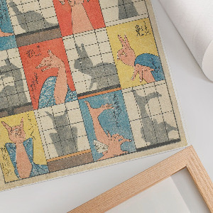 Grafika na ścianę Osiem postaci cieni