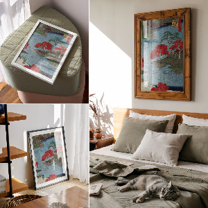 Plakat premium Jesień w świątyni