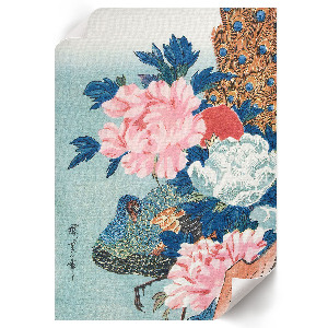 Dekoracyjny plakat ścienny Paw i piwonie