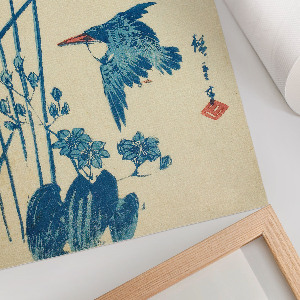 Dekoracyjny plakat ścienny Zimorodek i roślina