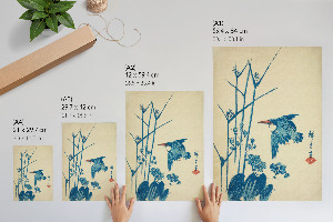 Dekoracyjny plakat ścienny Zimorodek i roślina