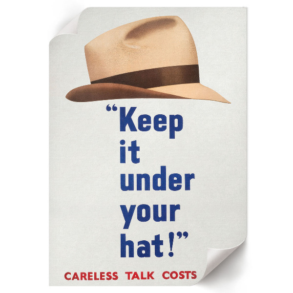 Wydruk na płótnie Trzymaj to pod kapeluszem