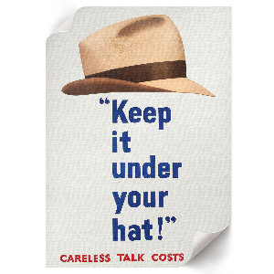 Wydruk na płótnie Trzymaj to pod kapeluszem