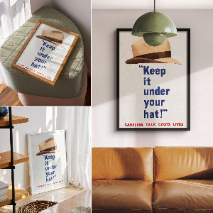 Wydruk na płótnie Trzymaj to pod kapeluszem